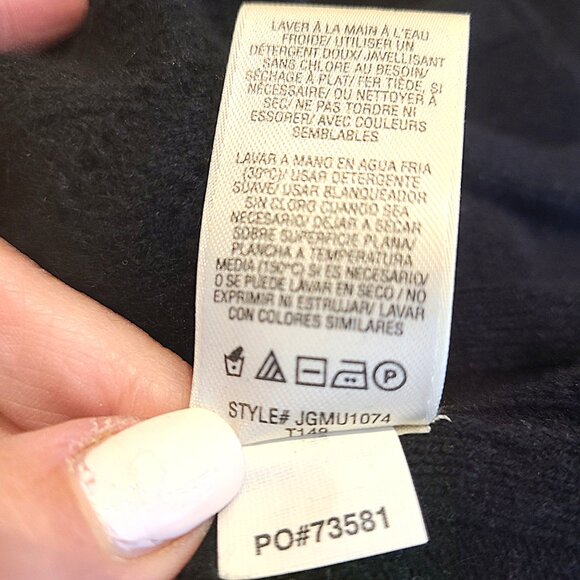 Juicy Couture Black Merino/Cashmere Puff-Sleeve Cardigan – Size S - Picture 12 of 13